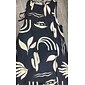 Women's Casual Dress Maxi Dress Black White Royal Blue Sleeveless Leaves Belted Spring & Summer Round Casual Daily beach vacation S M L