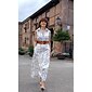 Women's Shirt Dress Maxi Dress Blue Green Beige Sleeveless Curve Pocket Printing With Belt Summer Shirt Collar A Line XS S M