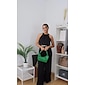 Women's Black Chiffon Halter Waisted Jumpsuit (Belt Included）