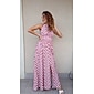 Femme Vêtements de villégiature Robe Maxi Rose Claire Sans Manches Géométrique Garniture en dentelle Printemps été Dos nu Elégant vacances à la plage S M L