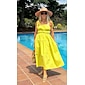 100% Cotton Strap Shirred Swing Sundress Maxi Dress