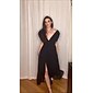 Black Chiffon Wedding Guest Shirred Split Plunging Neck Sleeveless Maxi Dress dress to impress 2024