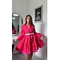 Women's Casual Dress Summer Dress Pink Dress Pink 3/4-Length Sleeve Geometic Striped Pattern 100% Cotton Ruffle Flounced Loose Spring & Summer Spring and Summer Boho Valentine's Day Simple fashion