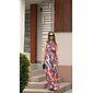 Satin Loose Floral Wide-leg Belted Jumpsuit