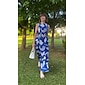 Women's Casual Dress Maxi Dress Black White Royal Blue Sleeveless Leaves Belted Spring & Summer Round Casual Daily beach vacation S M L