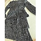 Sequin Long Sleeve Split Ends Mini Dress