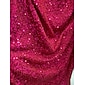 Sequin Detachable Strap Rose Red Party Midi Dress