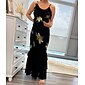 Chiffon Wedding Guest Floral Ruffle Hem Party Sleeveless Maxi Dress