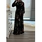 Chiffon Wedding Guest Floral Ruched V Neck Maxi Ascot Dress Wedding Guest Dress