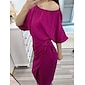 Satin Knotted Wrap Drop Shoulder Maxi Dress