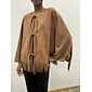 Suede Fringed Flare Cuff Sleeve Jacket