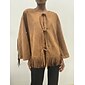 Suede Fringed Flare Cuff Sleeve Jacket