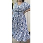 Vestido estampado azul estilo resort con cintura ajustada