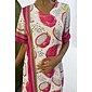Dragon Fruit Placed Print V-neck Mini Dress