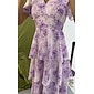 Robe longue violette en mousseline légère à col en V pour femme, élégante, formelle, pour destination, mariage, invité, printemps, été