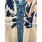 Abito lungo da donna, ampio, da resort, con stampa floreale, manica corta, arcobaleno, primavera ed estate, scollo a V, vestito da vacanza