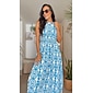 Per donna Tubino Blu Girocollo Vacanza XS S M