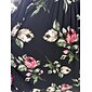 Mujer Vestido de raso Vestido de una línea dobladillo maxi vestido largo vestido largo Negro Manga Larga Floral Flores y plantas Patrón de plantas Frunce Estampado Verano Primavera Primavera y verano