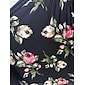 Mujer Vestido de raso Vestido de una línea dobladillo maxi vestido largo vestido largo Negro Manga Larga Floral Flores y plantas Patrón de plantas Frunce Estampado Verano Primavera Primavera y verano